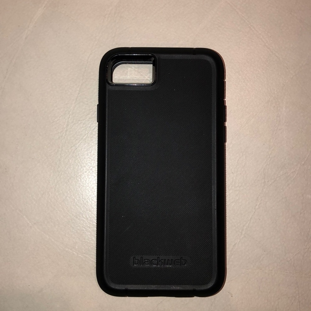 Black web phone case